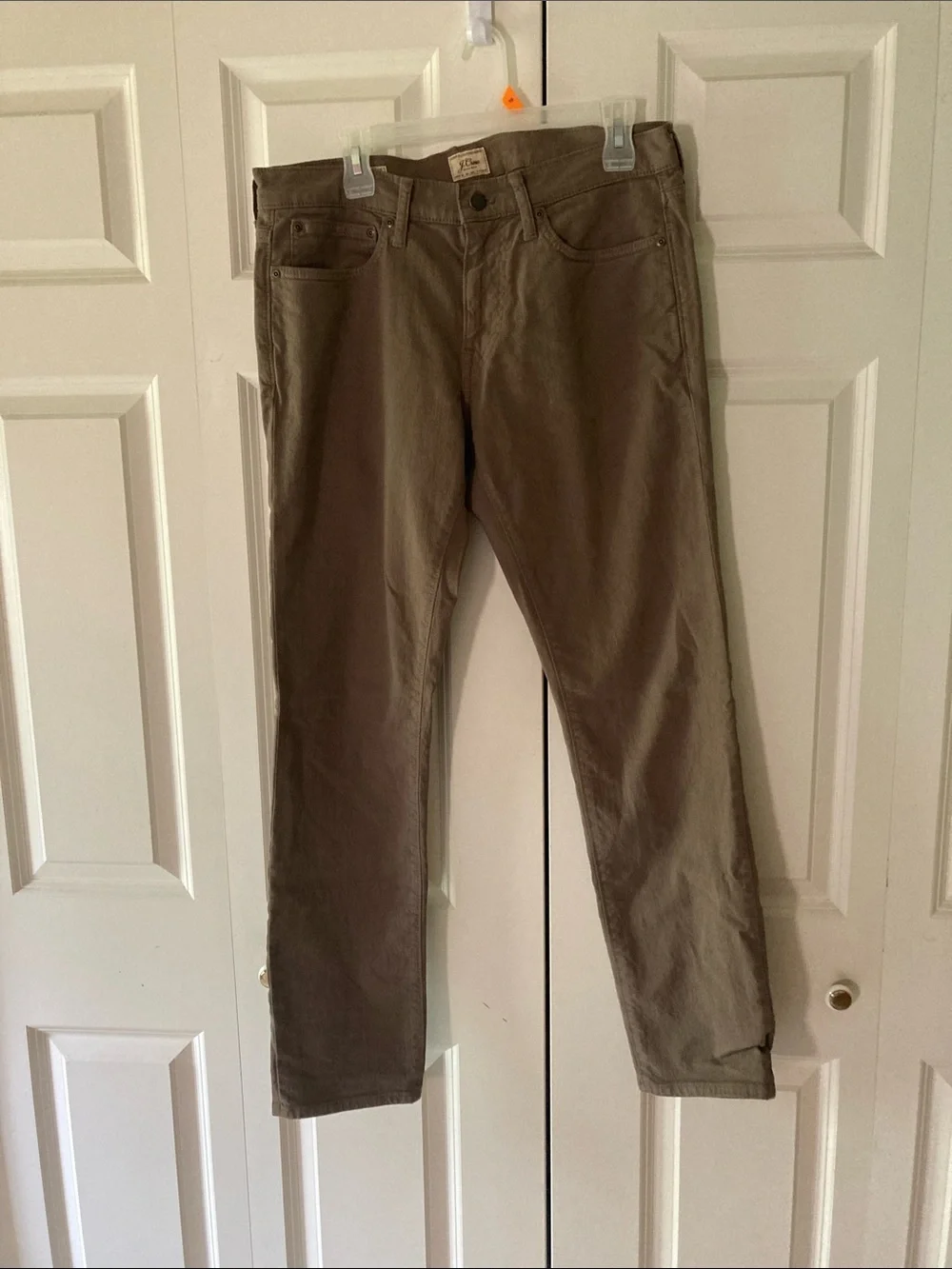 J. Crew 484 brown jeans 32/32 tapered stretch mens